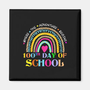 Day Of School Teacher - 100 Days Smarter Rainbow 1 Magnet