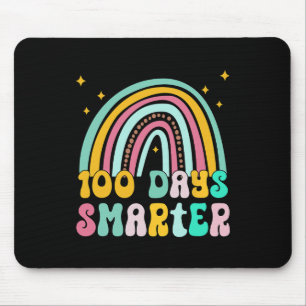 Day Of School Teacher - 100 Days Smarter Rainbow 2 Mouse Mat