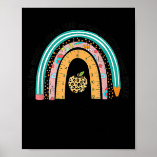 Day Of School Teacher - 100 Days Smarter Rainbow Poster