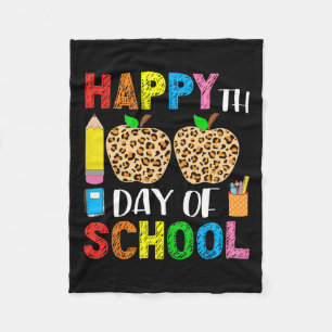 Day Of School Teacher And Student 100 Days Smarter Fleece Blanket