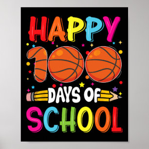 Day Of School Teachers Kids Child Happy 100 Days 3 Poster