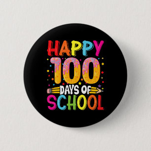 Day Of School Teachers Kids Child Happy 100 Days 5 6 Cm Round Badge