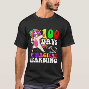 Day Of School Unicorn Girls 100 Days Of School T-Shirt