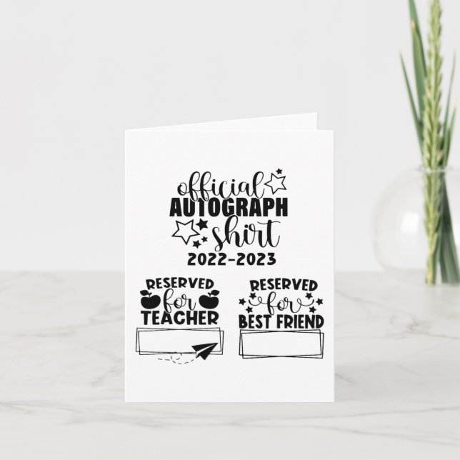 Day Of School Year 2022-2023 Autographs Graduation Card (Front)