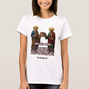 Day of St. Peter and St. Paul Two Pillars Catholic T-Shirt