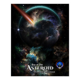 Day Of The Asteroid SciFi Fractal Art Poster