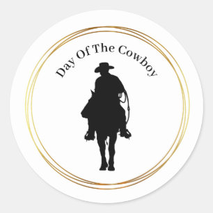 Day of The Cowboy Silhouette Stickers