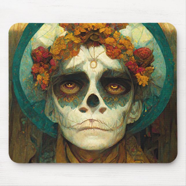 Day Of The Dead 2 Fantasy Skull Mouse Mat (Front)