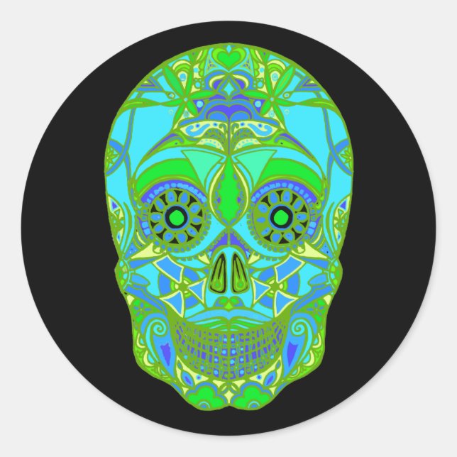 Day of the Dead 3 Classic Round Sticker (Front)