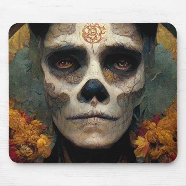 Day Of The Dead 3 Fantasy Skull Mouse Mat (Front)