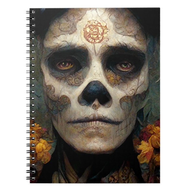 Day Of The Dead 3 Fantasy Skull Notebook (Front)
