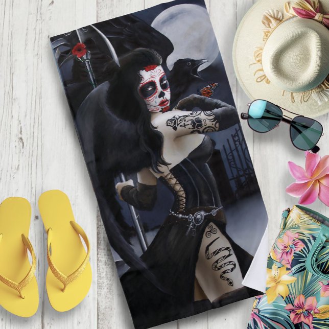 Day of the Dead Angel Beach Towel (Creator Uploaded)
