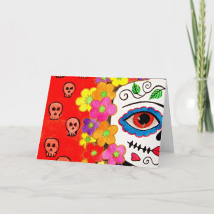 Day of the dead art Greeting card