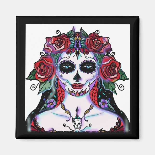 Day of the dead art Renee Lavoie Magnet (Front)