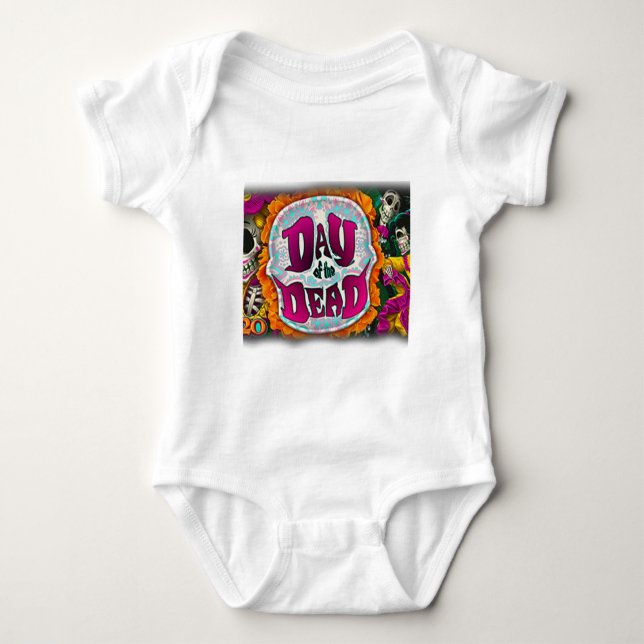 Day of the Dead Baby Bodysuit (Front)