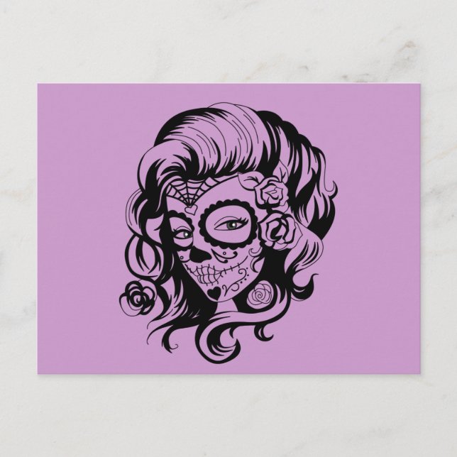 Day of the Dead Beauty Postcard (Front)