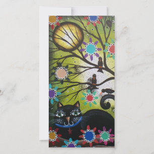 Day Of The Dead, Black Cat Art_ Photo Card