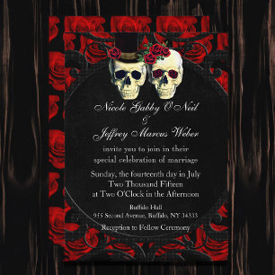 Day of the Dead Bride and Groom Wedding Invitation