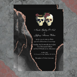 Day of the Dead Bride and Groom Wedding Invitation