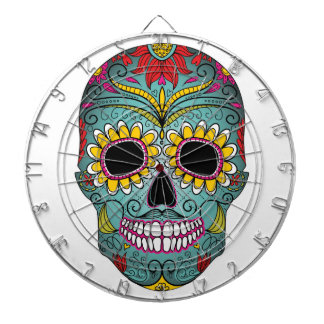 Day of the Dead Bright Skull Dartboard