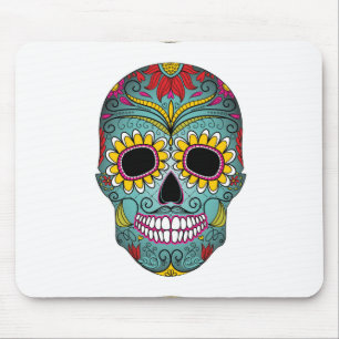 Day of the Dead Bright Skull Mouse Mat