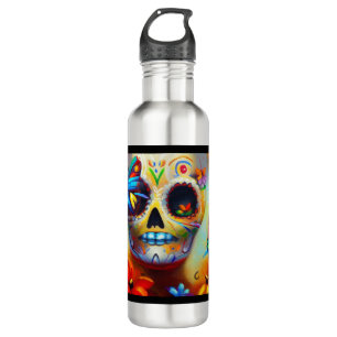 Day of the Dead Butterflies 2 710 Ml Water Bottle