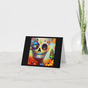 Day of the Dead Butterflies 2 Holiday Card