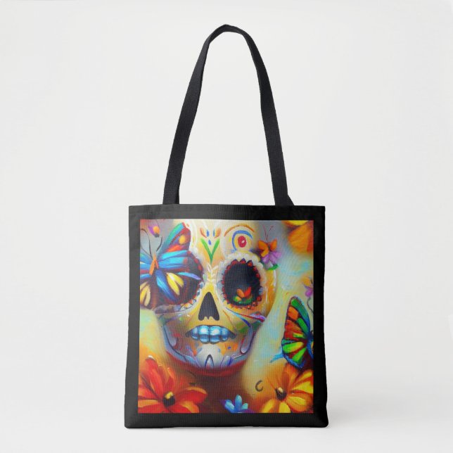 Day of the Dead Butterflies 2 Tote Bag (Front)