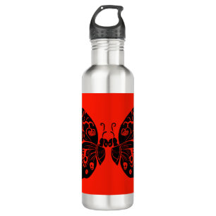 Day of the Dead Butterflies Woodcut 4 710 Ml Water Bottle