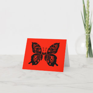 Day of the Dead Butterflies Woodcut 4 Holiday Card