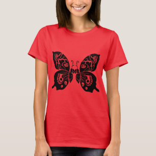 Day of the Dead Butterflies Woodcut 4 T-Shirt