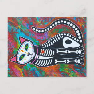 Day of the Dead Cat II Postcard