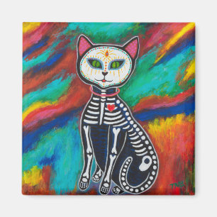 Day of the Dead Cat Magnet