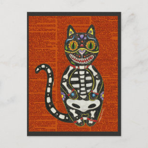 Day of the Dead Cat Postcard