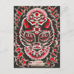 Day of the Dead Cat Postcard
