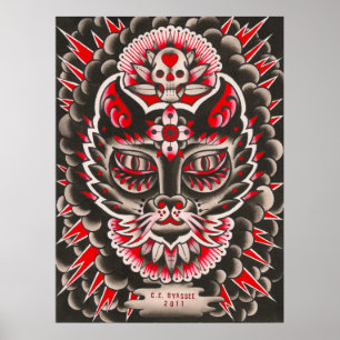 Day of the Dead Cat Poster