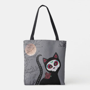 Day of the Dead Cat Tote Bag