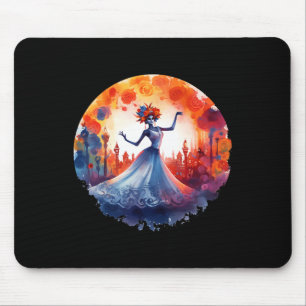 Day Of The Dead Catrina Lady Sugar Skull Dia De Lo Mouse Mat