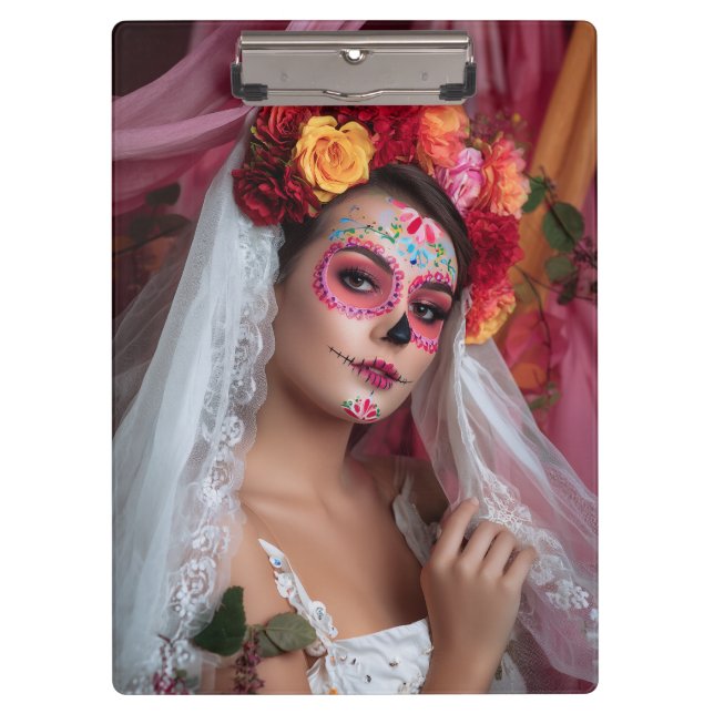 Day of the Dead Catrina Notebook Clipboard (Front)