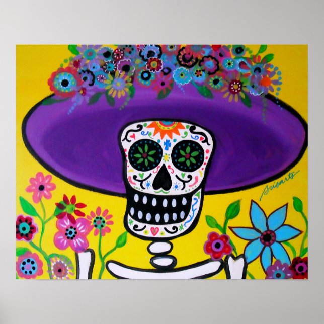 DAY OF THE DEAD  CATRINA PAINTING POSTER (Front)
