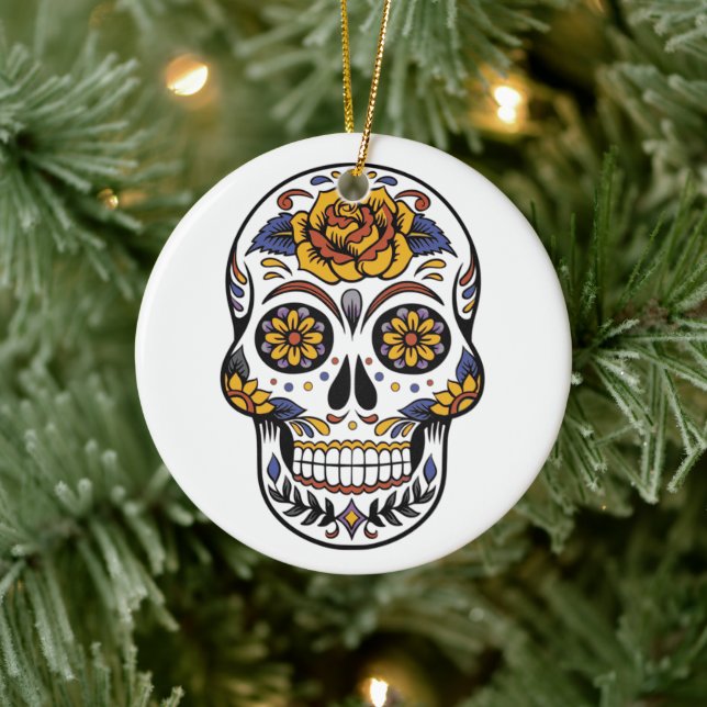 Day Of The Dead  Ceramic Tree Decoration (Tree)