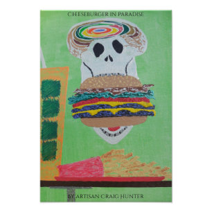Day of the dead cheeseburger photo print