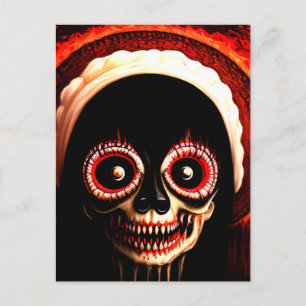 Day of the Dead Colourful Woman Postcard