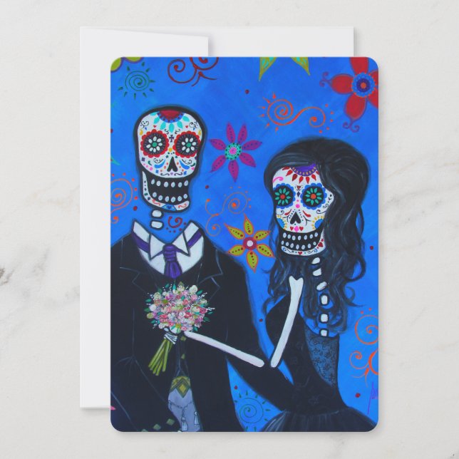 DAY OF THE DEAD COUPLE WEDDING INVITATION (Front)