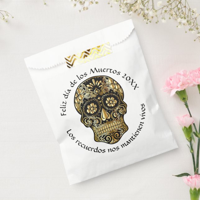Day of The Dead - Customise Add Name & Message Favour Bags (Sealed)