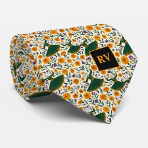 Day of the Dead Dancing Skeleton Girls with Marigo Tie