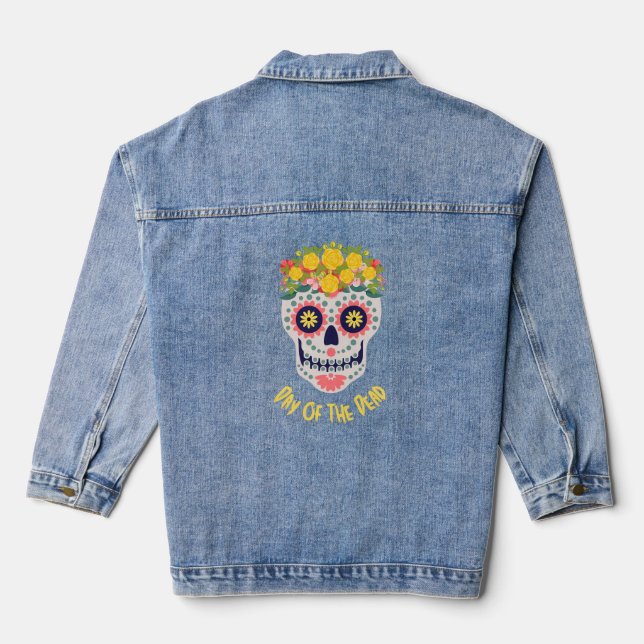 Day Of The Dead Denim Jacket (Back)