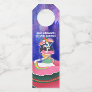 Day of the Dead Dia de Los Muertos Halloween Party Bottle Tag