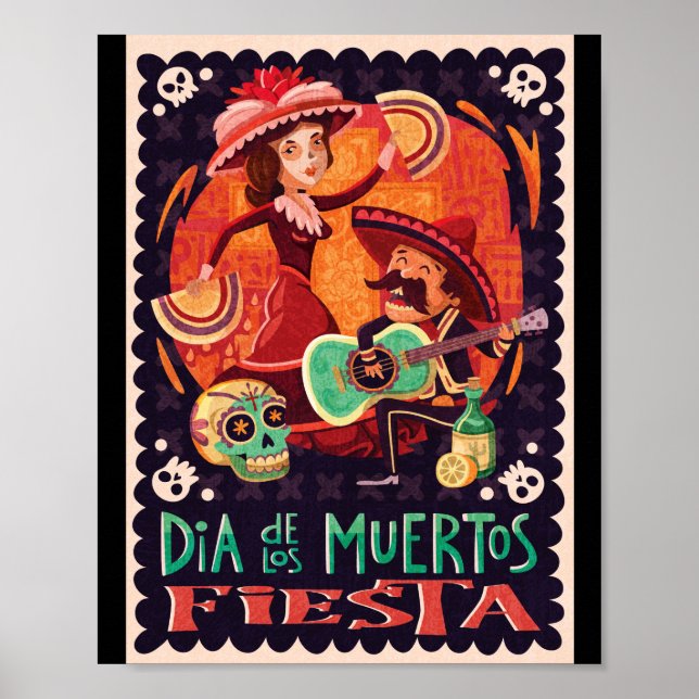 Day of The Dead Dia de los Muertos Poster (Front)