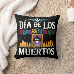 Day of the Dead Día de Los Muertos Sugar Skull Cushion